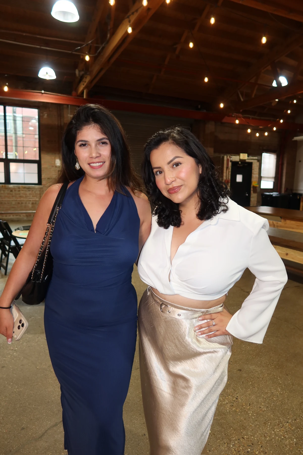 Two community members connecting at Seeking Leverage