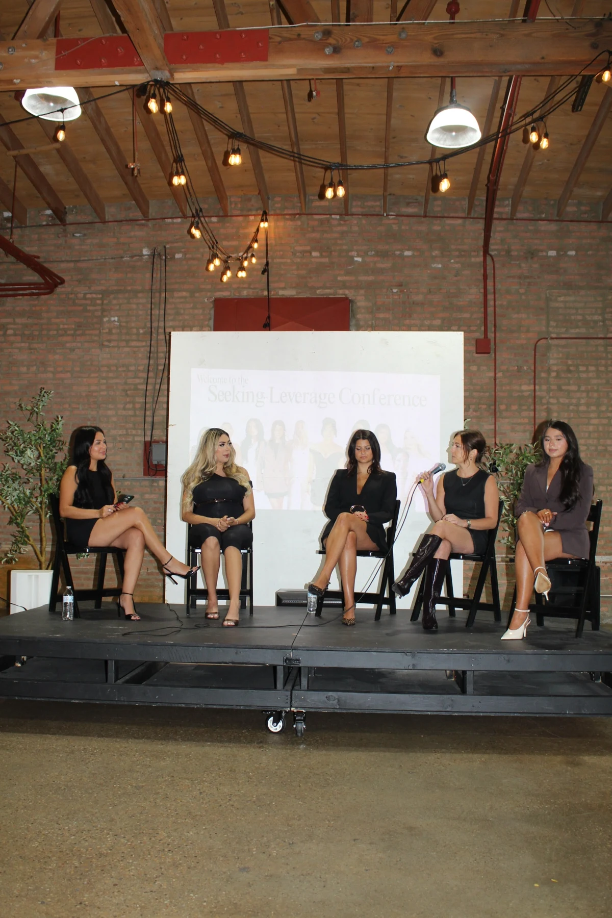 Panelists sharing perspectives during a conference conversation